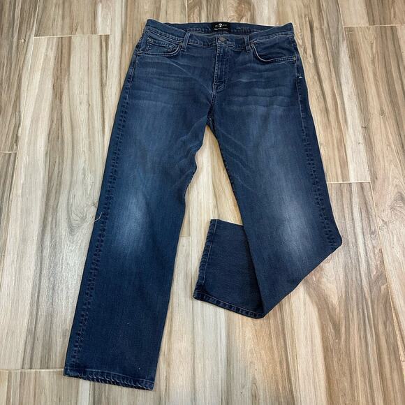 7 Seven for All Mankind Jeans Mens 36x29 Carsen Luxe Performance Relaxed Whisker - Picture 1 of 9